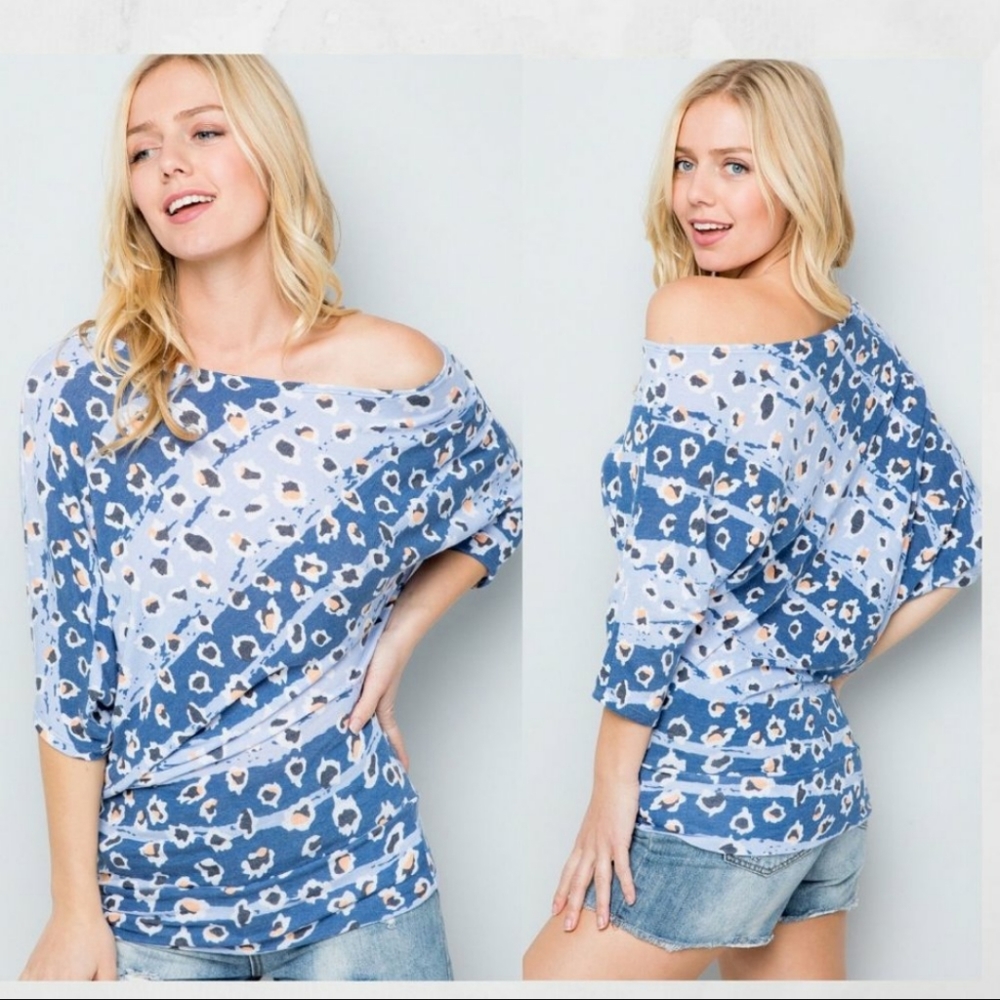 SALE!🔥Asymmetrical Dolman Leopard Print Tunic